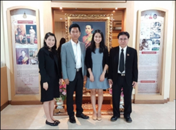 นางสาวสุมามาลย์ เจริญไชย
ศิษย์เก่าสาขาวิชาเคมี ได้เข้าพบอธิการบดี
และคณบดี ก่อนเดินทางไปศึกษาต่อ ณ
ประเทศญี่ปุ่น