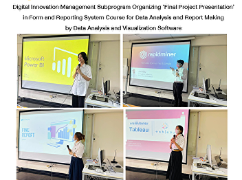 Digital Innovation Management Subprogram
Organizing ‘Final Project Presentation’
in Form and Reporting System Course for
Data Analysis and Report Making by Data
Analysis and Visualization Software