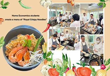 Home Economics students create a menu of
