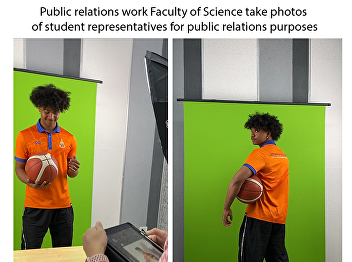 Public relations work Faculty of Science
take photos of student representatives
for public relations purposes