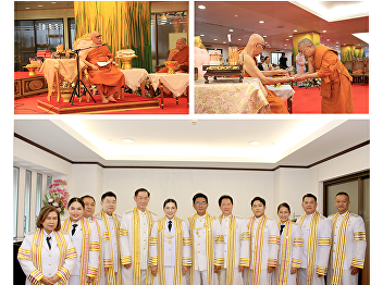 Faculty of Science and Technology
executives attended the graduation
ceremony to present graduates and
graduates in the academic year 2015 -
2022, a total of 8 batches, organized by
Suan Sunandha Rajabhat University in
collaboration with Wat Traimit Witta