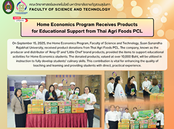 Home Economics Program Receives Products
for Educational Support from Thai Agri
Foods PCL, Producer of 'Aroy-D' and
'Little Chef' Brands