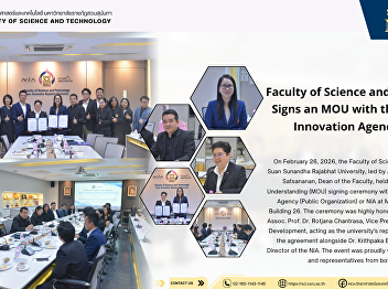 Faculty of Science and Technology Signs
an MOU with the National Innovation
Agency (NIA)