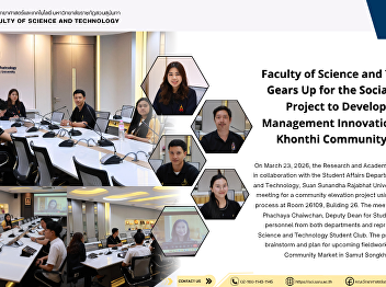 Faculty of Science and Technology Gears
Up for the Social Engineer Project to
Develop Waste Management Innovations at
Bang Khonthi Community Market