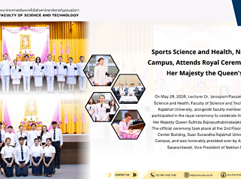Sports Science and Health, Nakhon Pathom
Campus, Attends Royal Ceremony
Celebrating Her Majesty the Queen's
Birthday